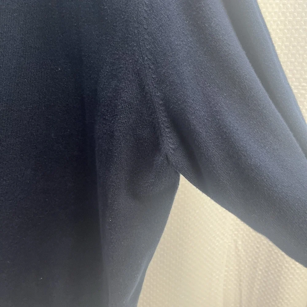 Jos. A. Bank Men's Navy Blue Pima Cotton 1/4 Zip Sweater Large Classic Golf
